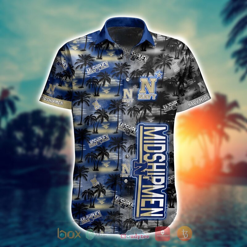 Navy Midshipmen Style NCAA Hawaiian shirt, Short 2