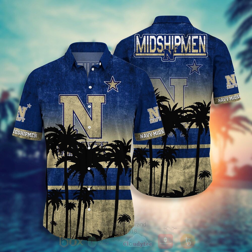 TOP NCAA Navy Midshipmen football Short Sleeve Hawaiian Shirt, Short 11