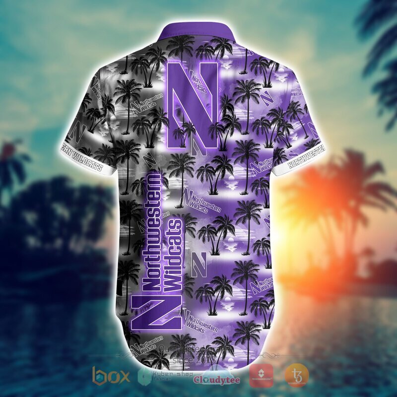 Northwestern Wildcats Style NCAA Hawaiian shirt, Short 16