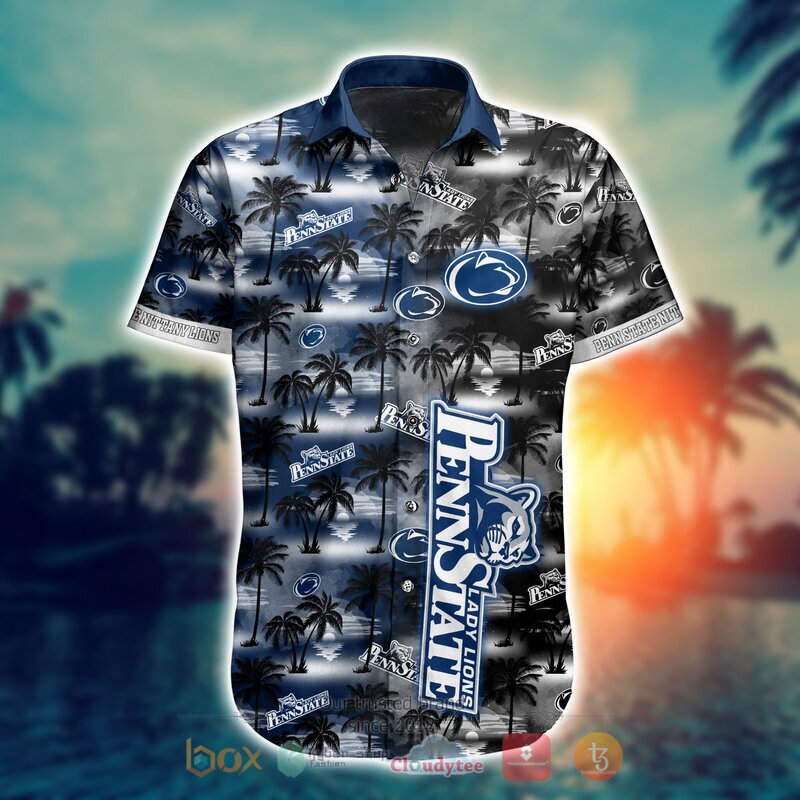 Penn State Nittany Lions Style NCAA Hawaiian shirt, Short 2
