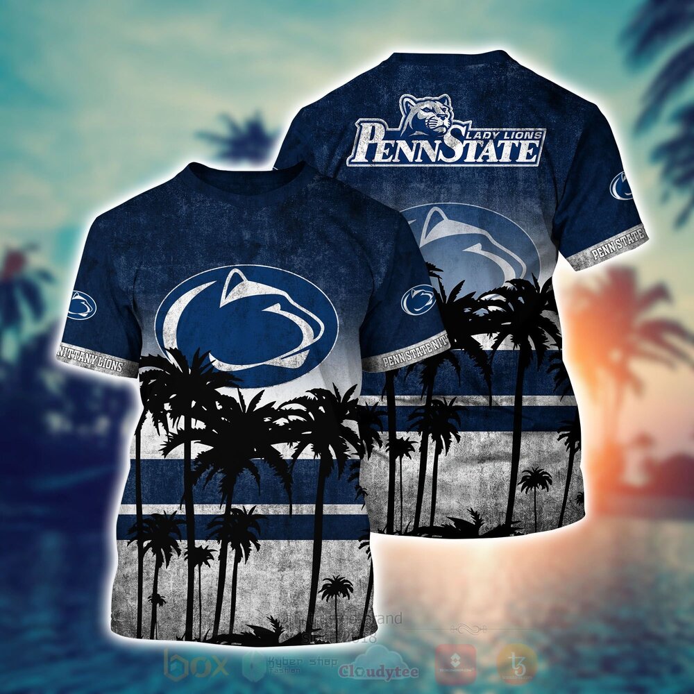 TOP NCAA Penn State Nittany Lions Short Sleeve Hawaiian Shirt, Short 2