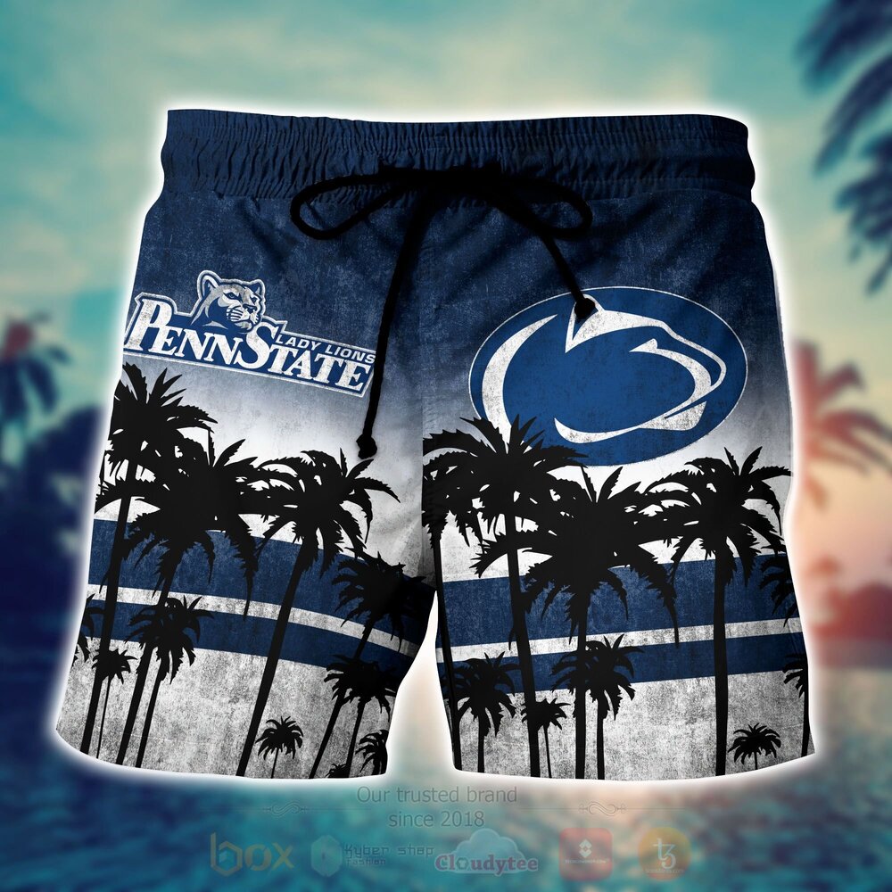 TOP NCAA Penn State Nittany Lions Short Sleeve Hawaiian Shirt, Short 9