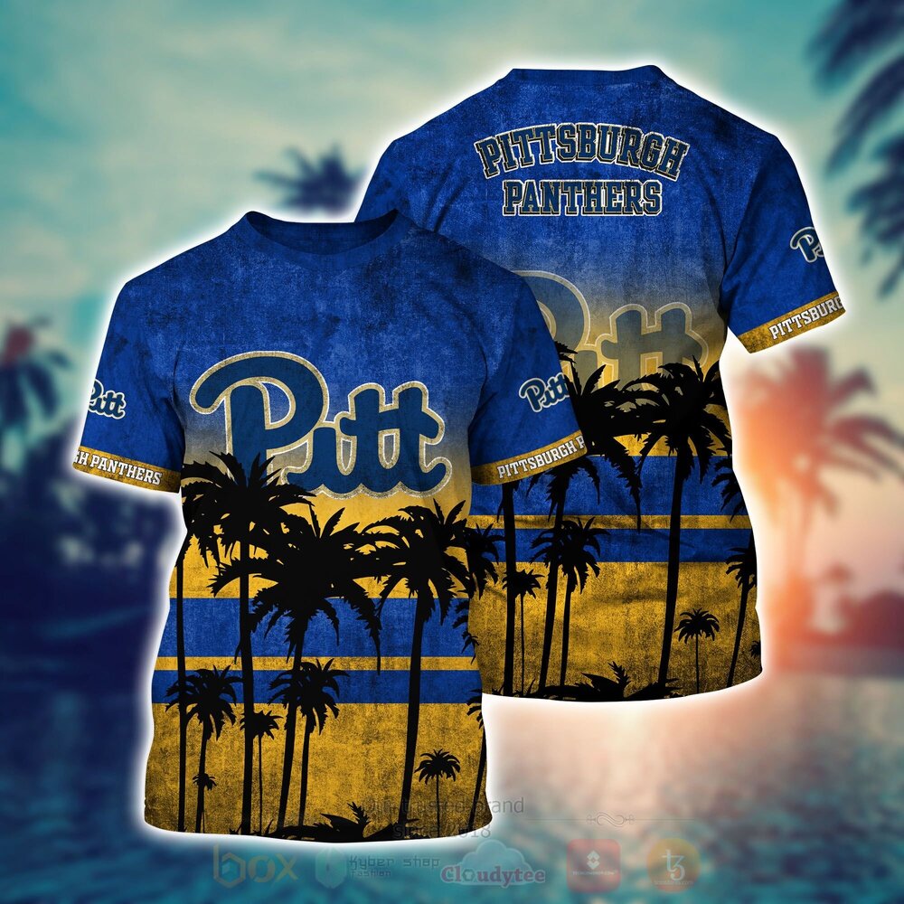 TOP NCAA Pittsburgh Panthers football Short Sleeve Hawaiian Shirt, Short 2