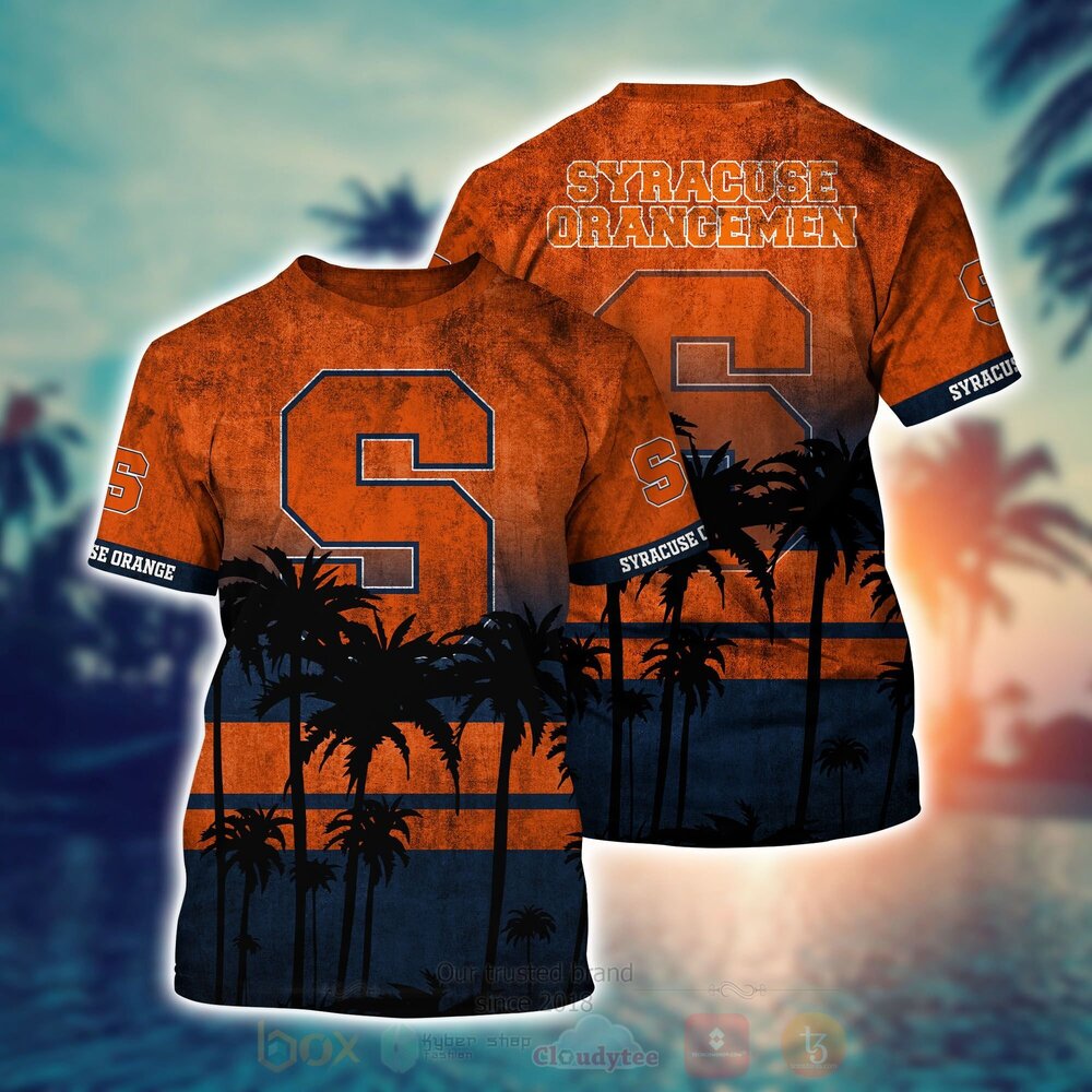 TOP NCAA Syracuse Orange Short Sleeve Hawaiian Shirt, Short 6