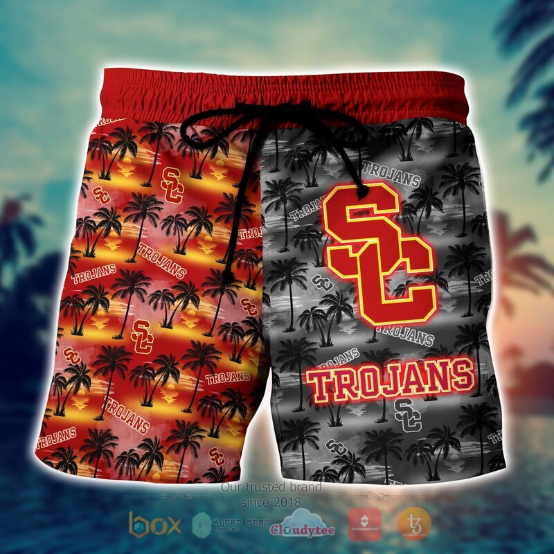 Usc Trojans Style NCAA Hawaiian shirt, Short 4