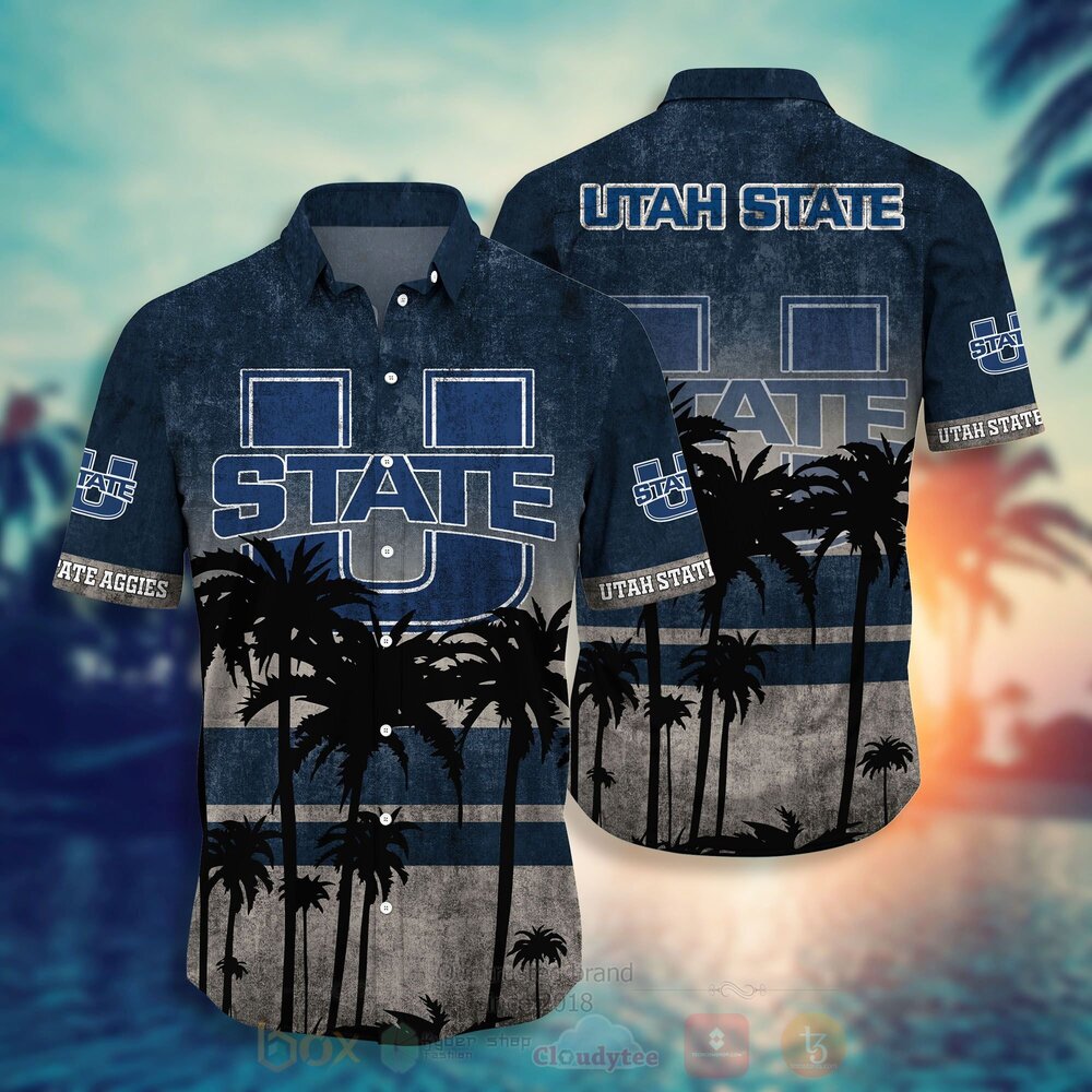 TOP NCAA Utah State Aggies football Short Sleeve Hawaiian Shirt, Short 1