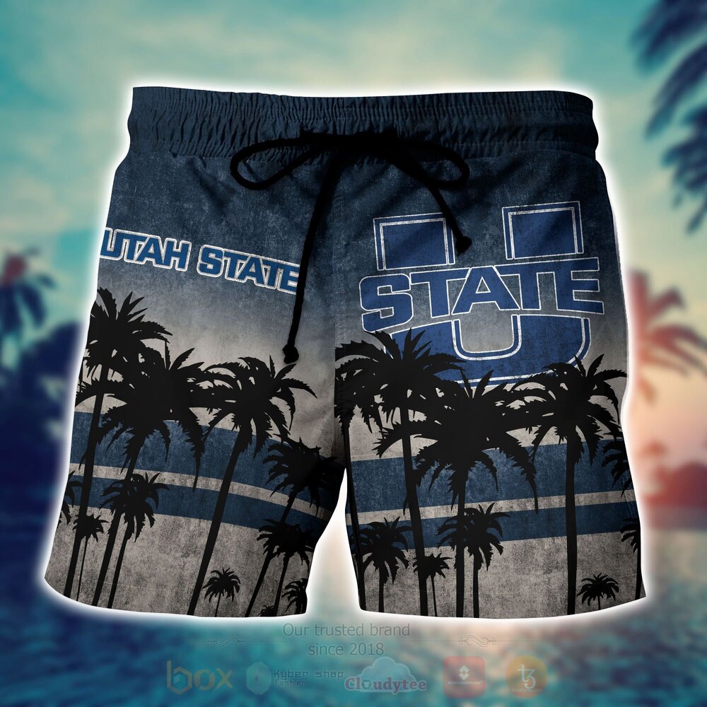 TOP NCAA Utah State Aggies football Short Sleeve Hawaiian Shirt, Short 9
