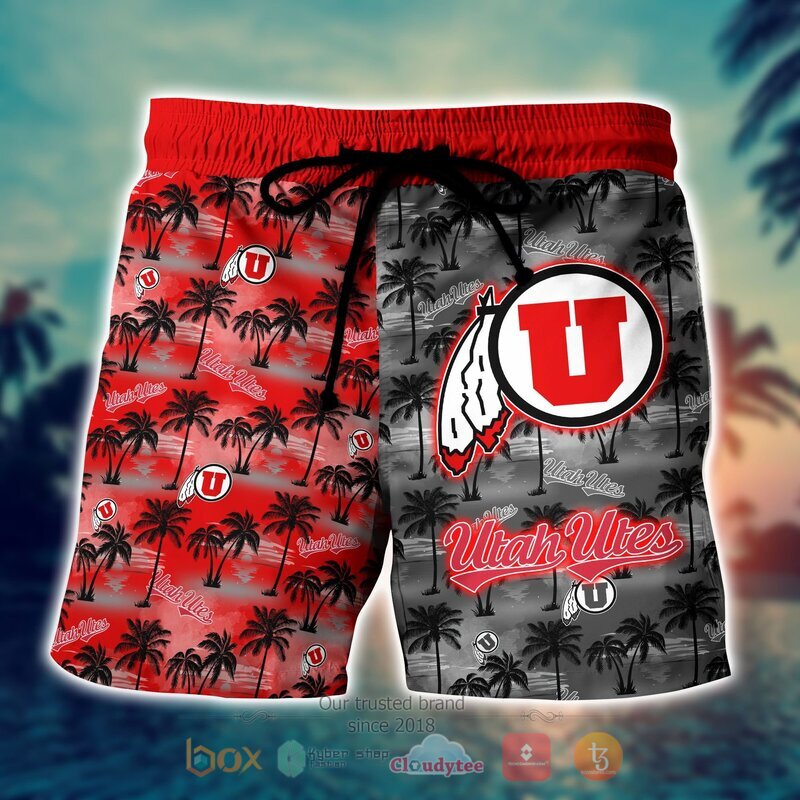 Utah Utes Style NCAA Hawaiian shirt, Short 4