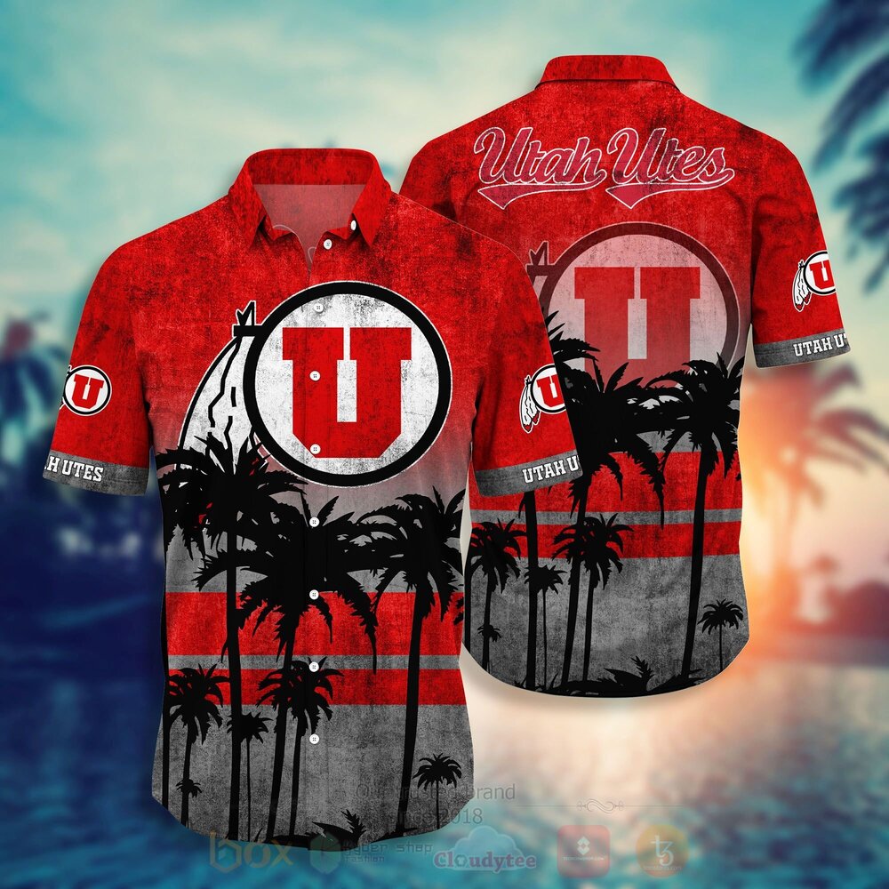 TOP NCAA Utah Utes football Short Sleeve Hawaiian Shirt, Short 11