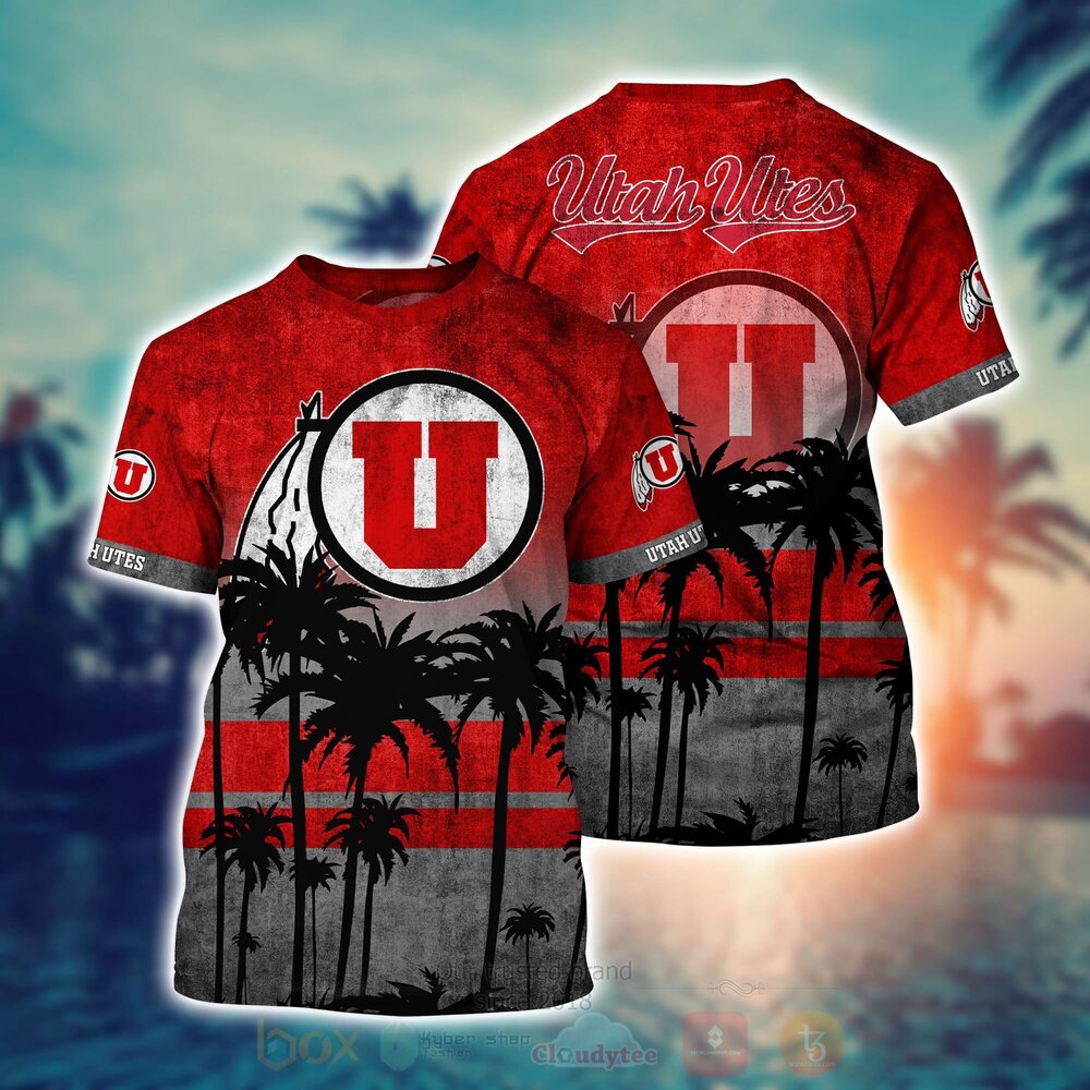 Alternative view of TOP NCAA Utah Utes football Short Sleeve Hawaiian Shirt, Short