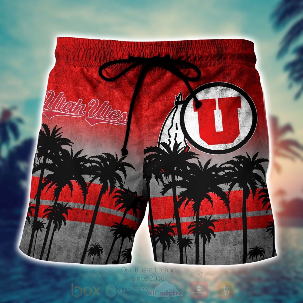 TOP NCAA Utah Utes football Short Sleeve Hawaiian Shirt, Short 9