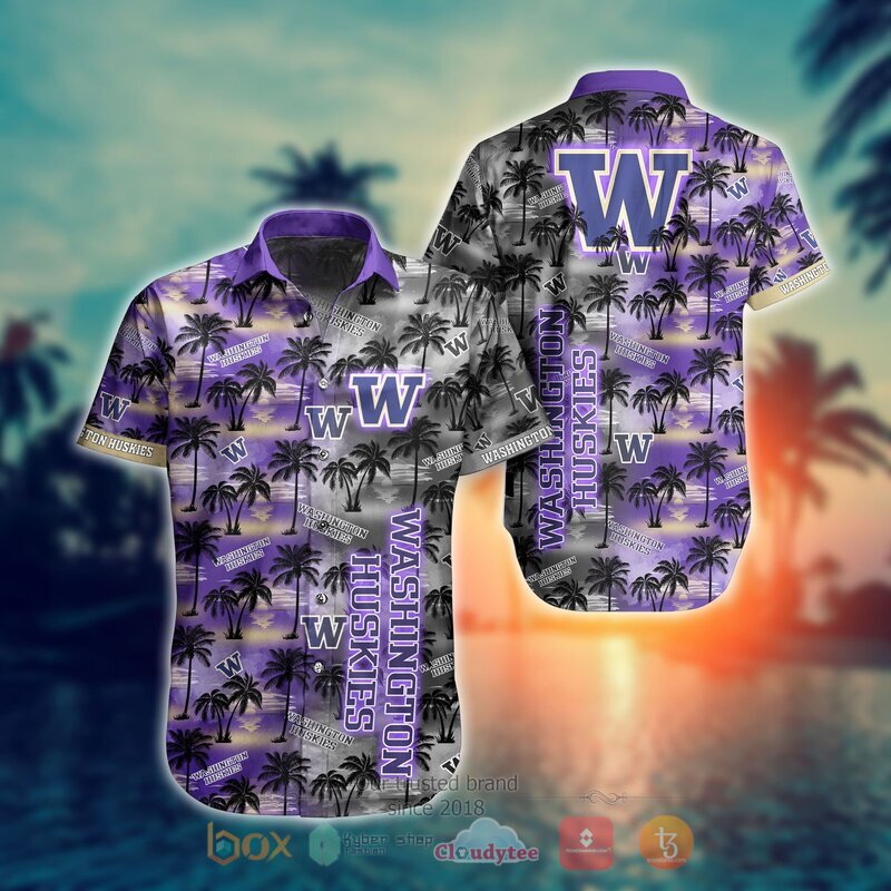 Washington Huskies Style NCAA Hawaiian shirt, Short 9