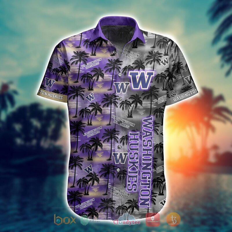 Washington Huskies Style NCAA Hawaiian shirt, Short 2
