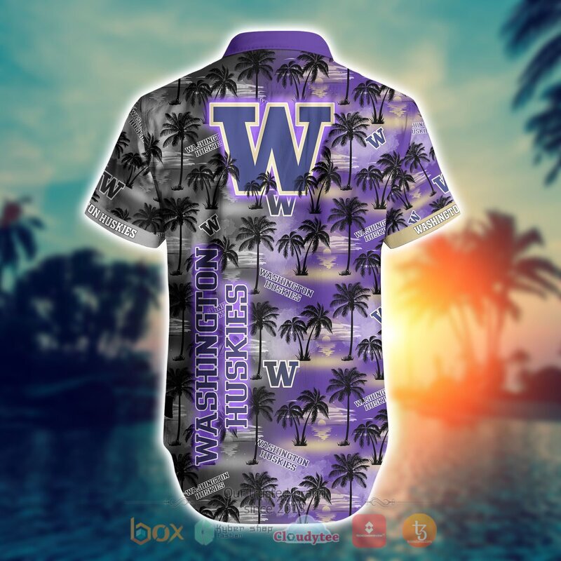Washington Huskies Style NCAA Hawaiian shirt, Short 6