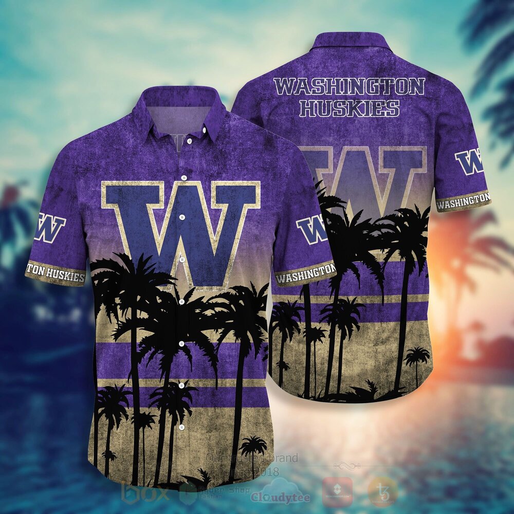 TOP NCAA Washington Huskies Short Sleeve Hawaiian Shirt, Short 14