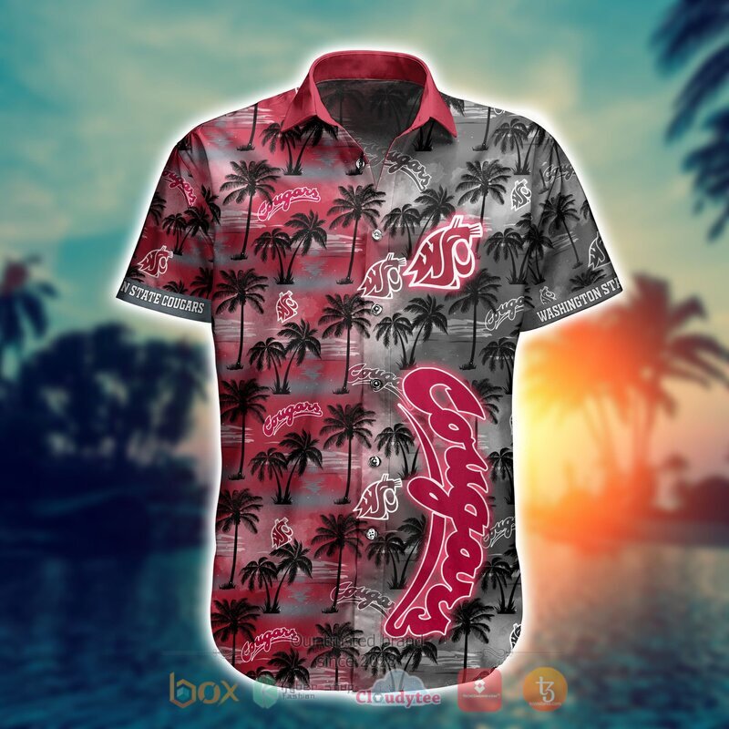 Washington State Cougars Style NCAA Hawaiian shirt, Short 2