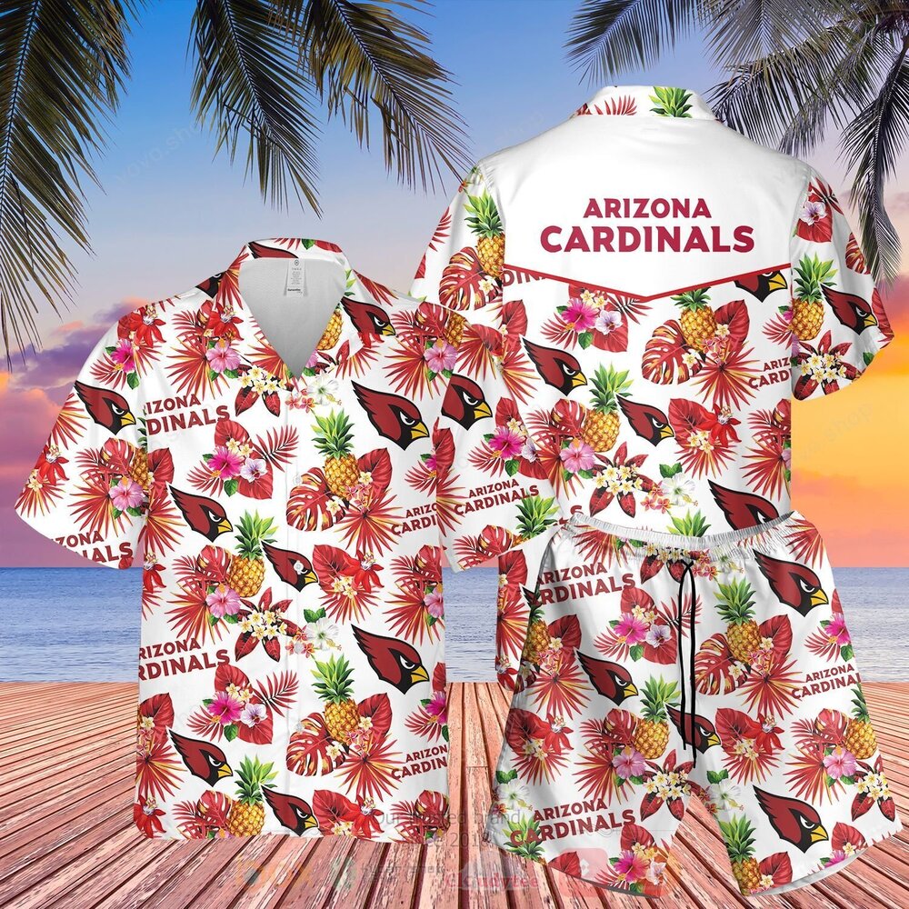 NFL Arizona Cardinals Hawaiian Shirt, Short 4