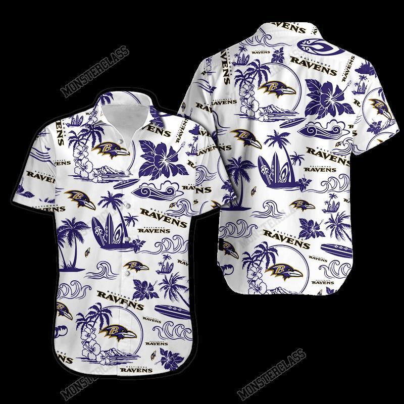 BEST NFL Baltimore Ravens Island Hawaiian Shirt, Short 5