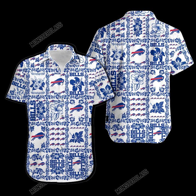 BEST NFL Buffalo Bills Hibiscus Hawaiian Shirt, Short 5