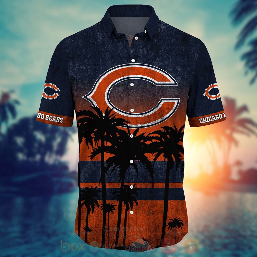 TOP NFL Chicago Bears Short Sleeve Hawaiian Shirt, Short 3