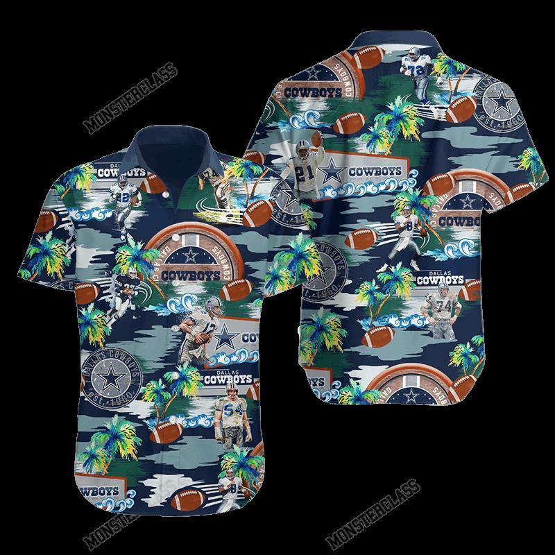 BEST NFL Dallas Cowboys Tropical Island Hawaiian Shirt, Short 5