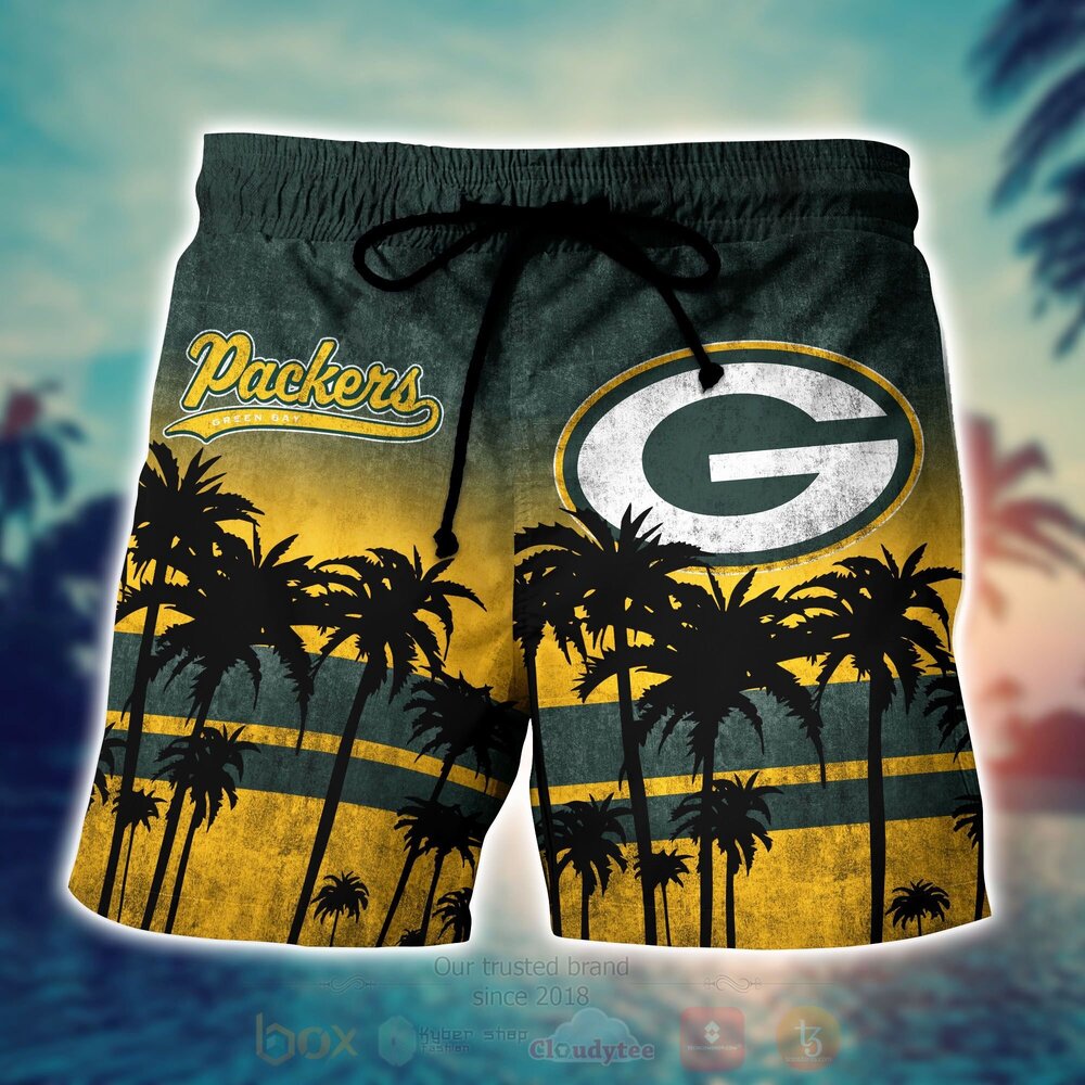 TOP NFL Green Bay Packers Short Sleeve Hawaiian Shirt, Short 9