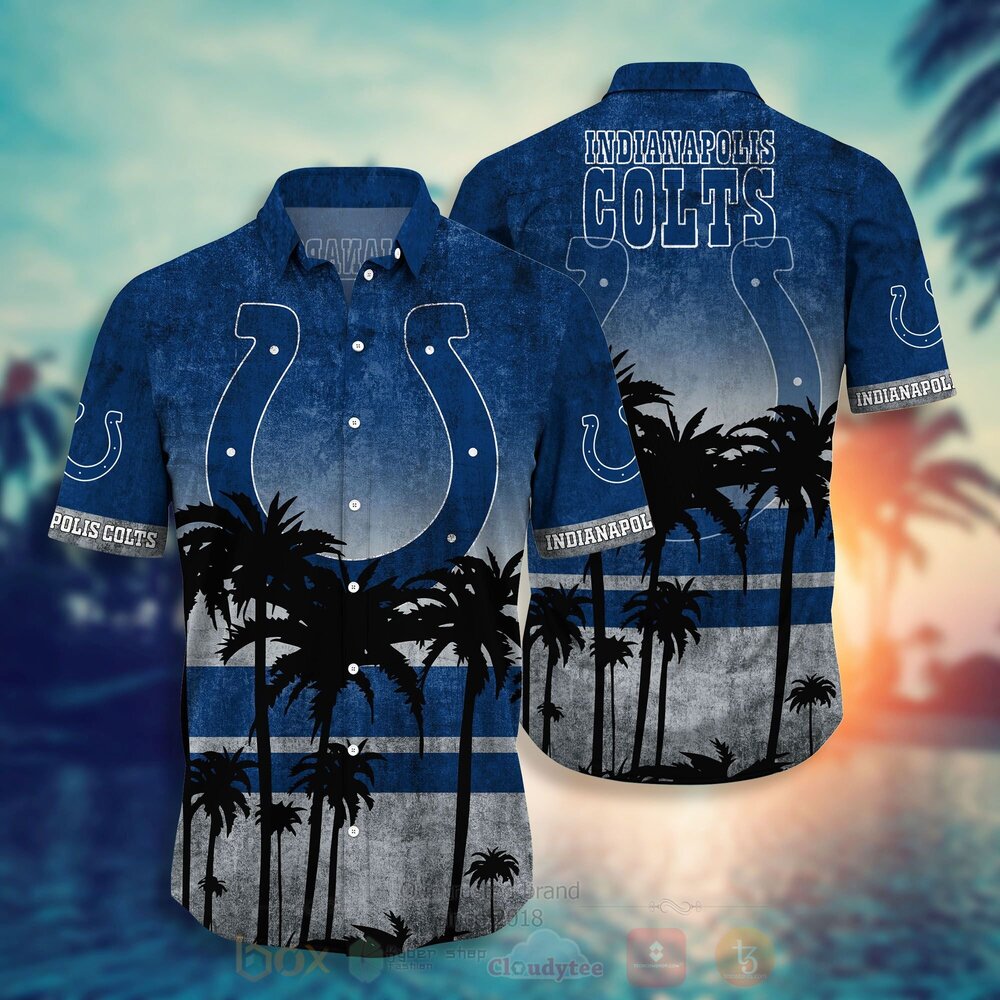TOP NFL Indianapolis Colts Short Sleeve Hawaiian Shirt, Short 1