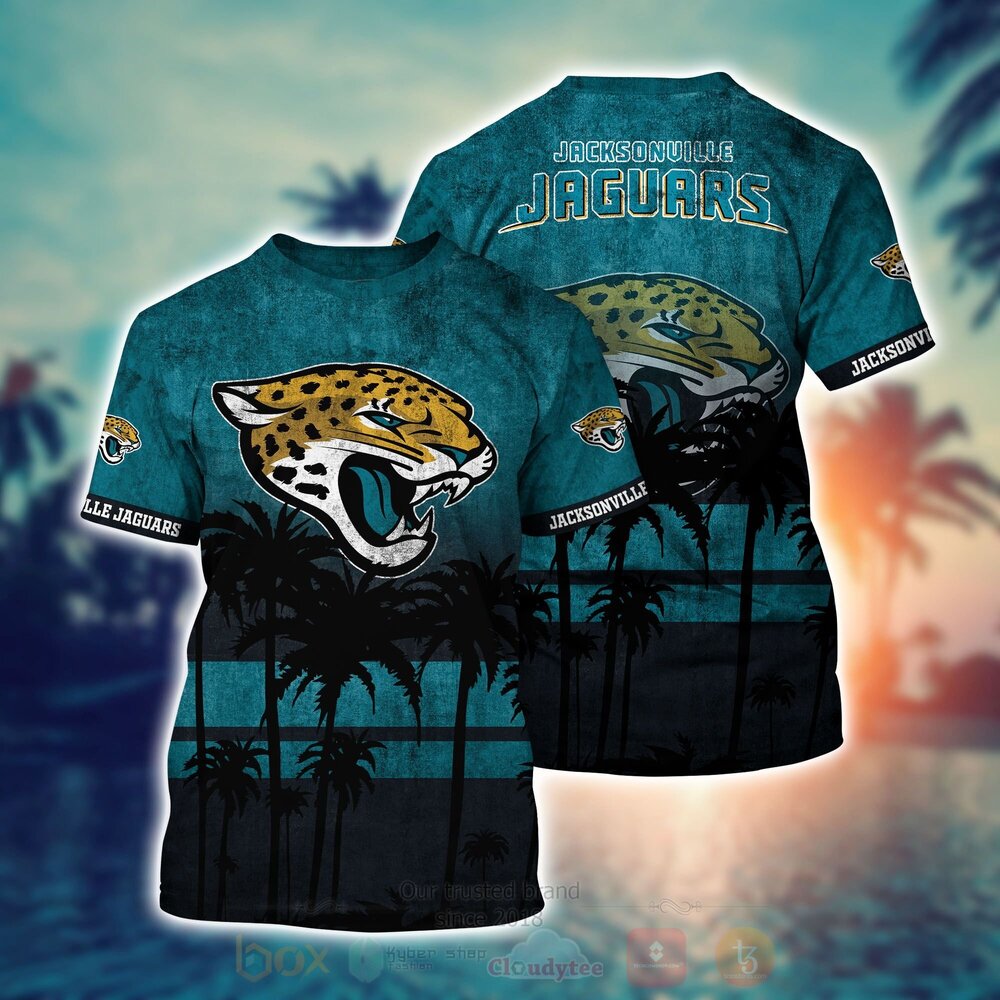 TOP NFL Jacksonville Jaguars Short Sleeve Hawaiian Shirt, Short 2