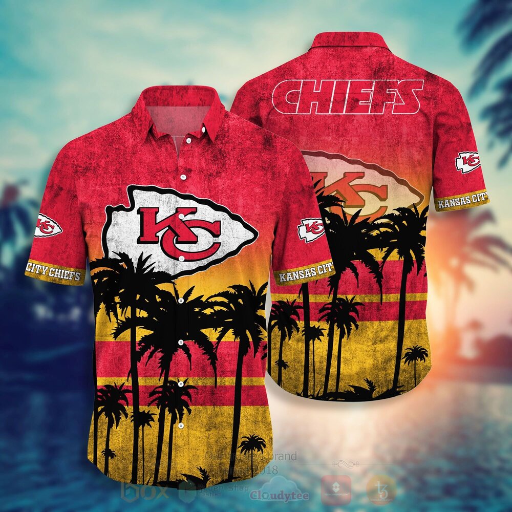 TOP NFL Kansas City Chiefs Short Sleeve Hawaiian Shirt, Short 14