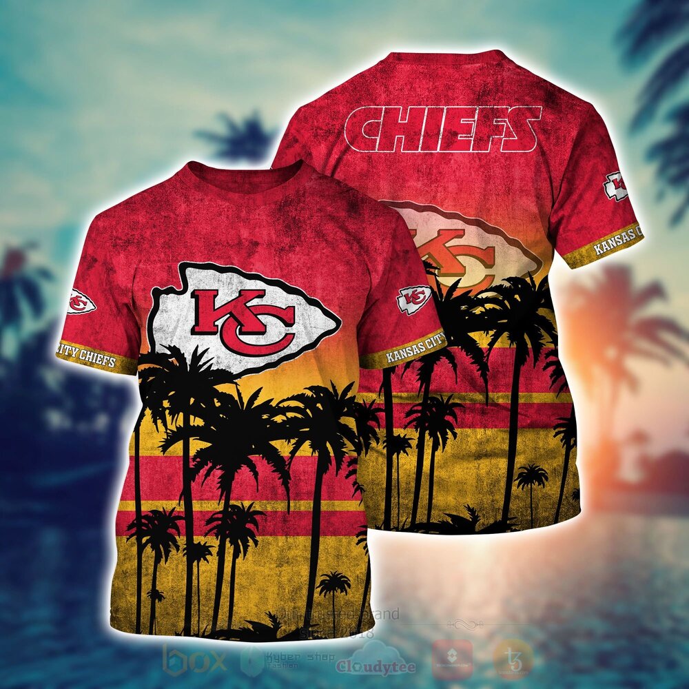 TOP NFL Kansas City Chiefs Short Sleeve Hawaiian Shirt, Short 2