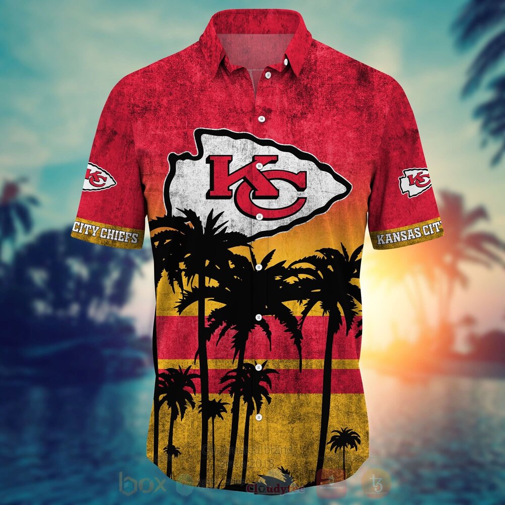 TOP NFL Kansas City Chiefs Short Sleeve Hawaiian Shirt, Short 7