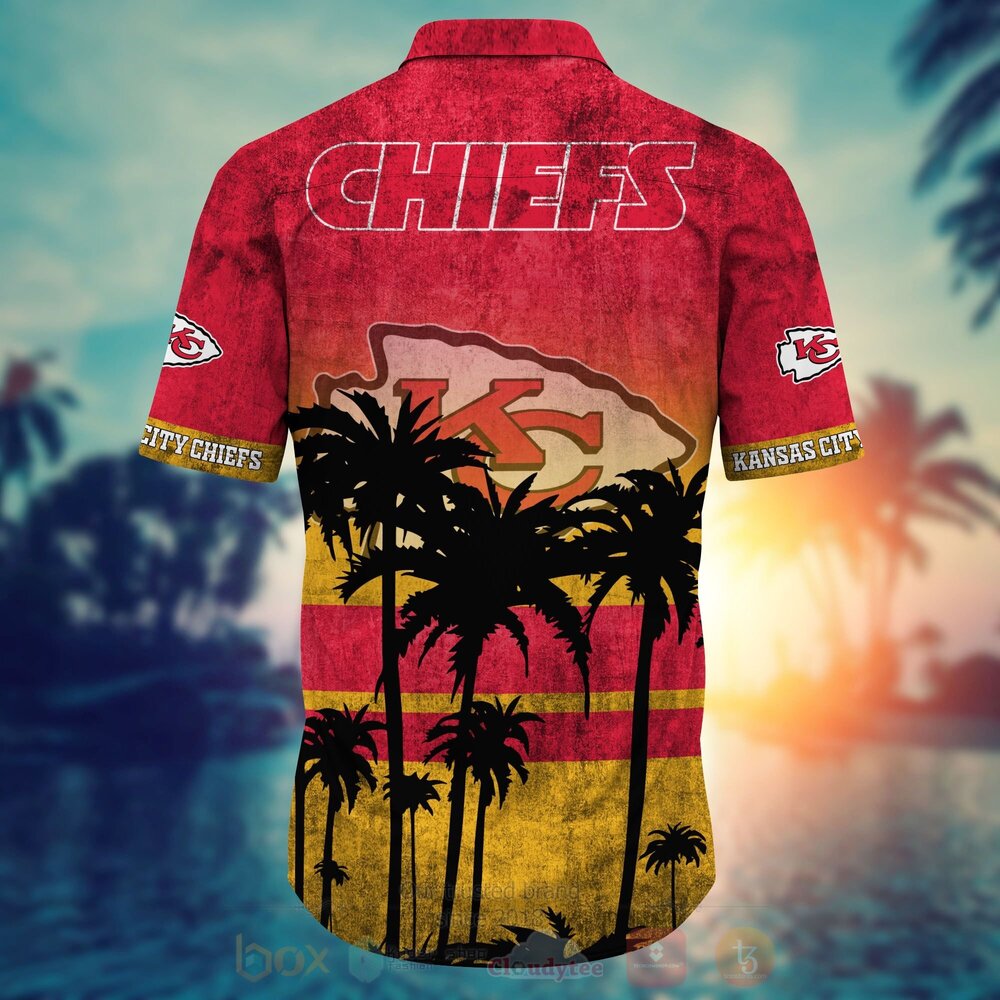 TOP NFL Kansas City Chiefs Short Sleeve Hawaiian Shirt, Short 4