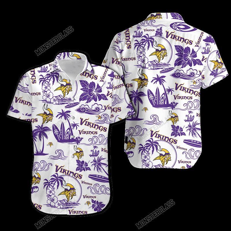 BEST NFL Minnesota Vikings Island Hawaiian Shirt, Short 1