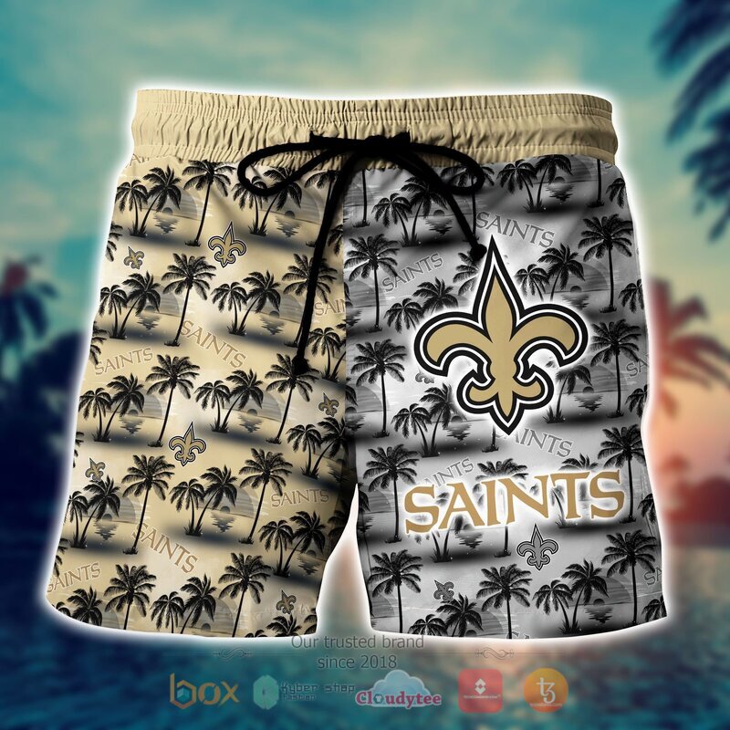 New Orleans Saints Style NFL Hawaiian shirt, Short 4
