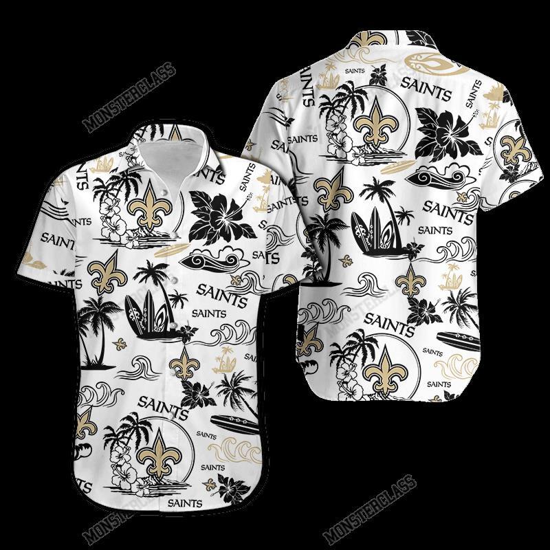 BEST NFL New Orleans Saints Island Hawaiian Shirt, Short 8