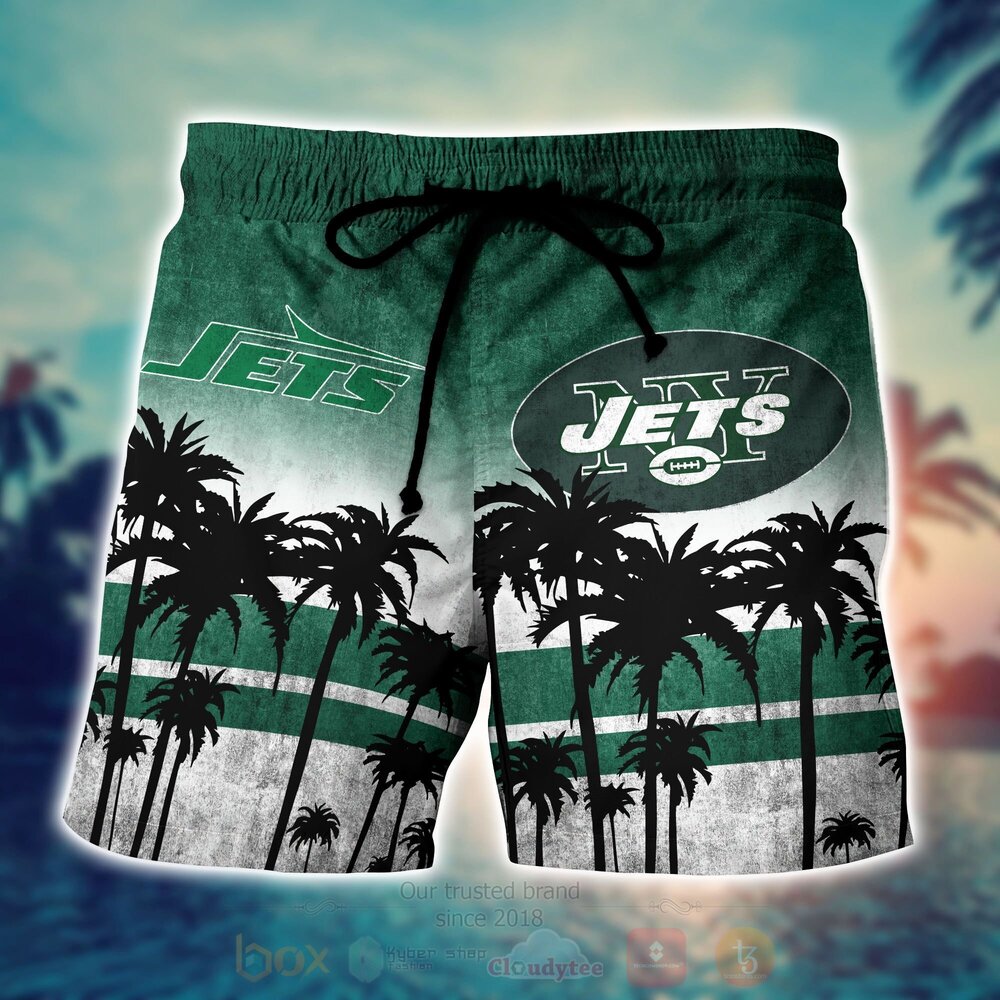 TOP NFL New York Jets Short Sleeve Hawaiian Shirt, Short 9