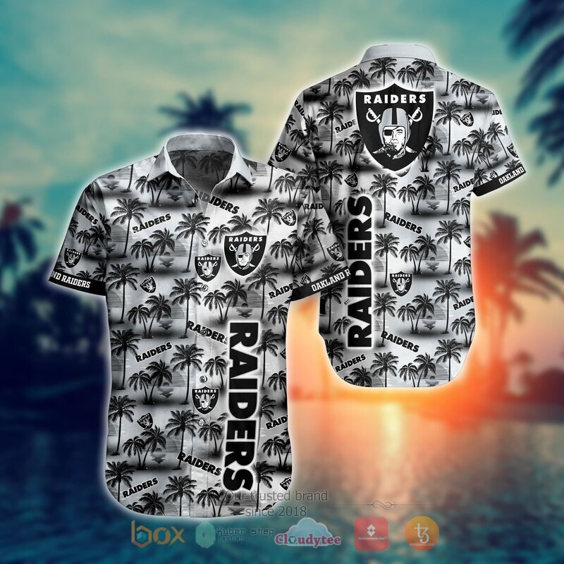 Oakland Raiders Style NFL Hawaiian shirt, Short 9