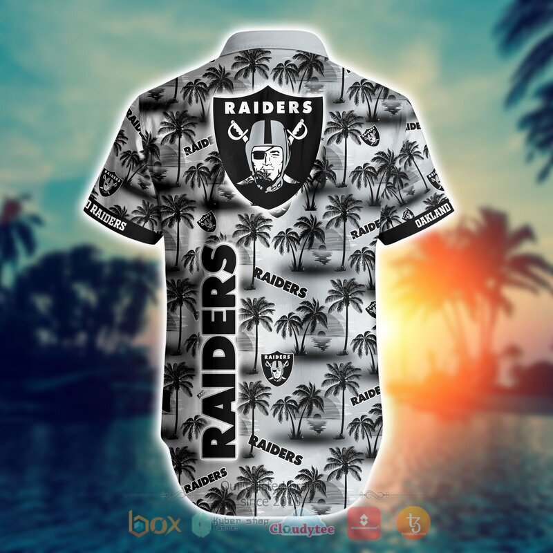 Oakland Raiders Style NFL Hawaiian shirt, Short 4