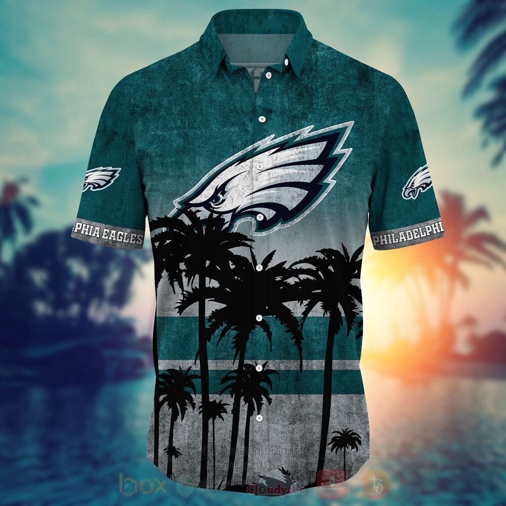TOP NFL Philadelphia Eagles Short Sleeve Hawaiian Shirt, Short 3