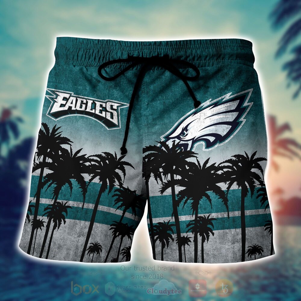 TOP NFL Philadelphia Eagles Short Sleeve Hawaiian Shirt, Short 5