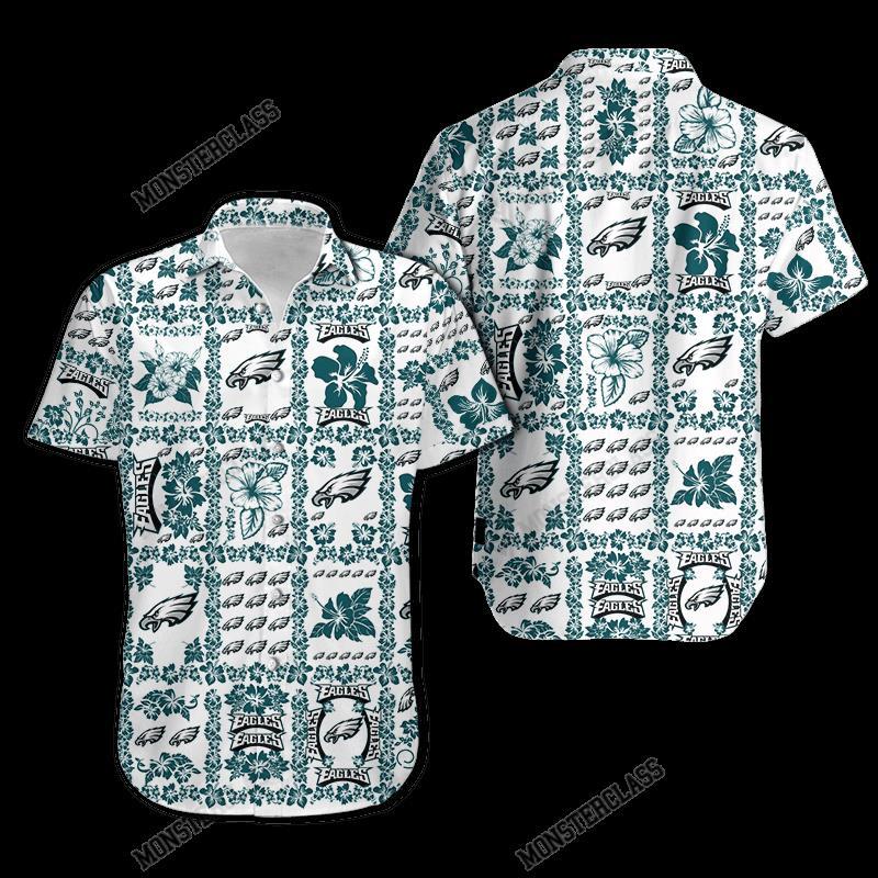 BEST NFL Philadelphia Eagles Hibiscus Hawaiian Shirt, Short 5