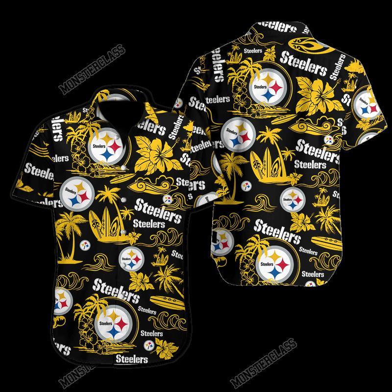 BEST NFL Pittsburgh Steelers Island Hawaiian Shirt, Short 4