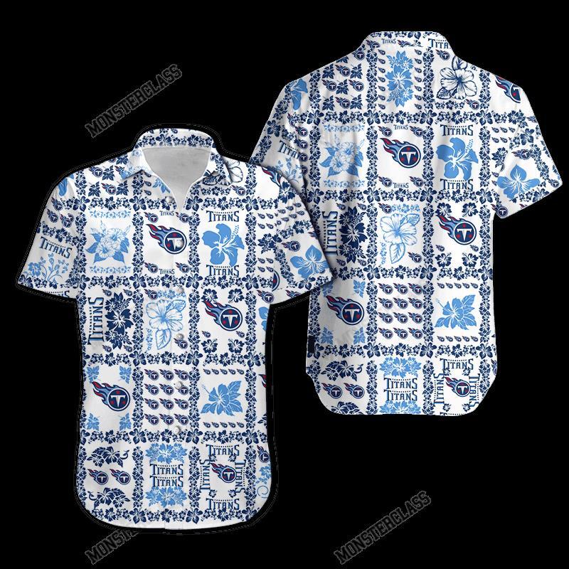 BEST NFL Tennessee Titans Hibiscus Hawaiian Shirt, Short 1