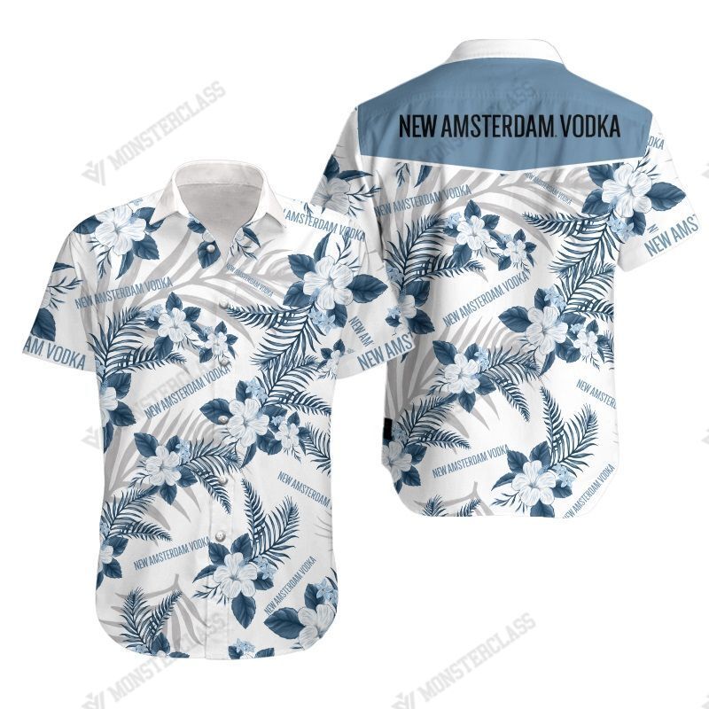 BEST New Amsterdam Vodka Hawaiian Shirt, Short 4
