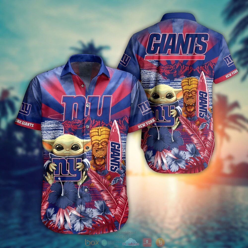 BEST Baby Yoda New York Giants NFL Hawaiian Shirt, Shorts 12