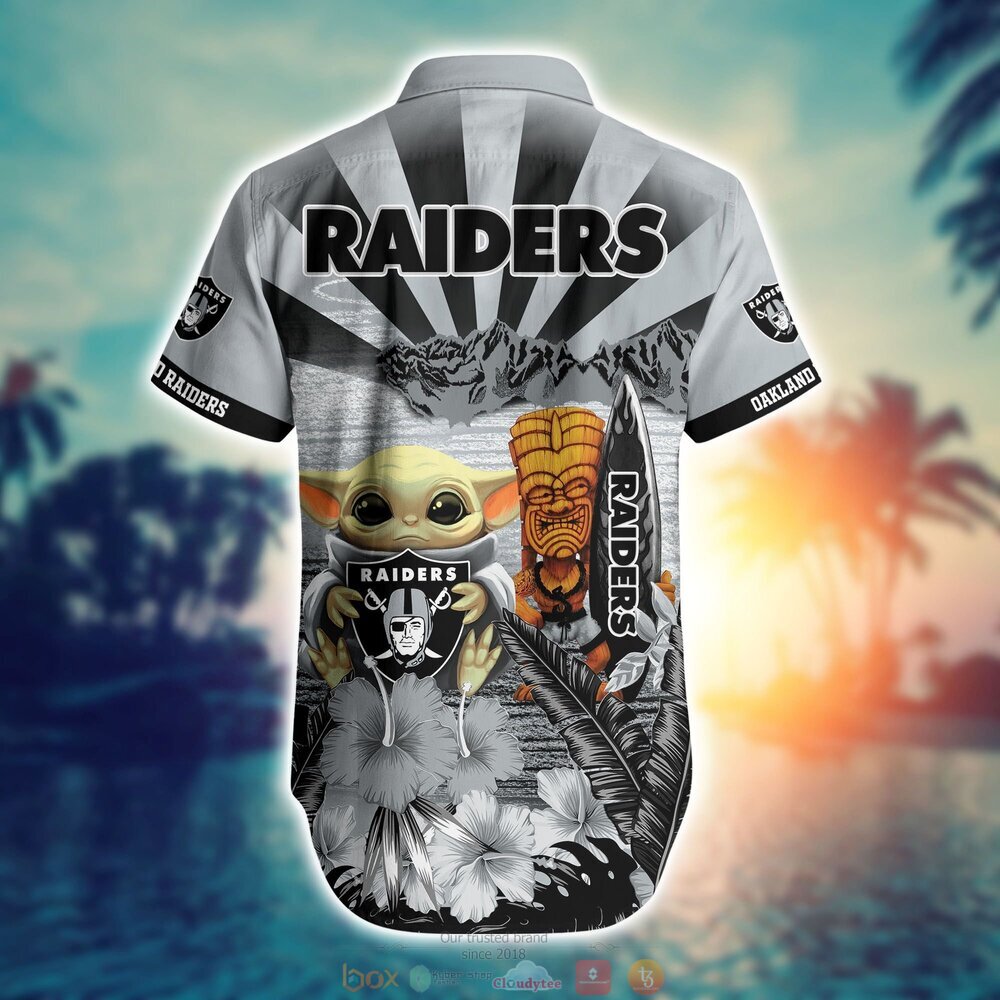 BEST Baby Yoda Oakland Raiders NFL Hawaiian Shirt, Shorts 16