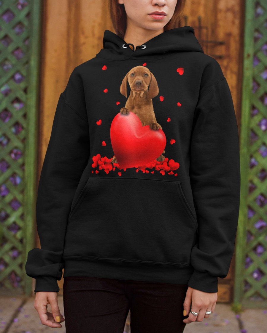 NEW Vizsla Valentine Hearts shirt, hoodie 22