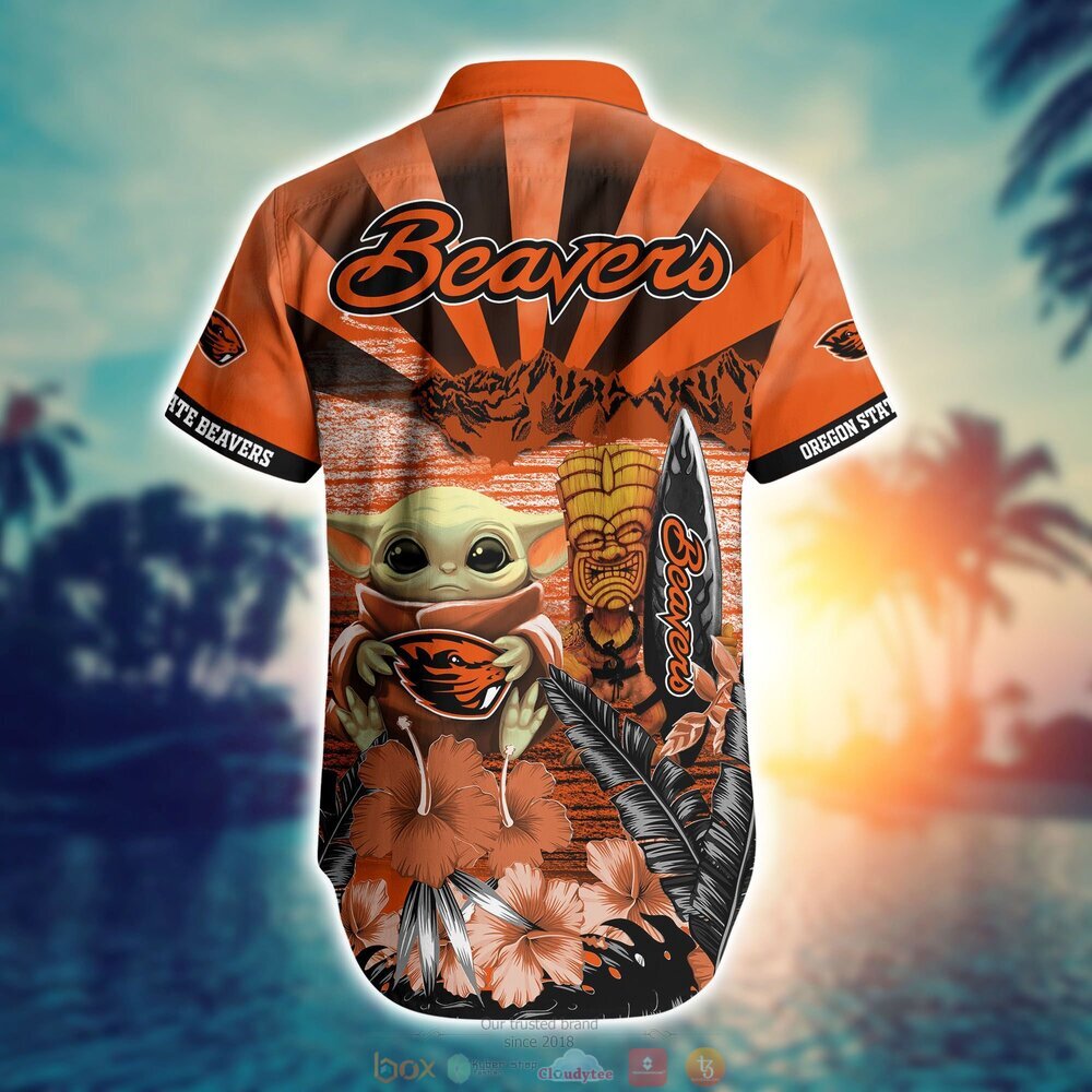 BEST Baby Yoda Oregon State Beavers NCAA Hawaiian Shirt, Shorts 3