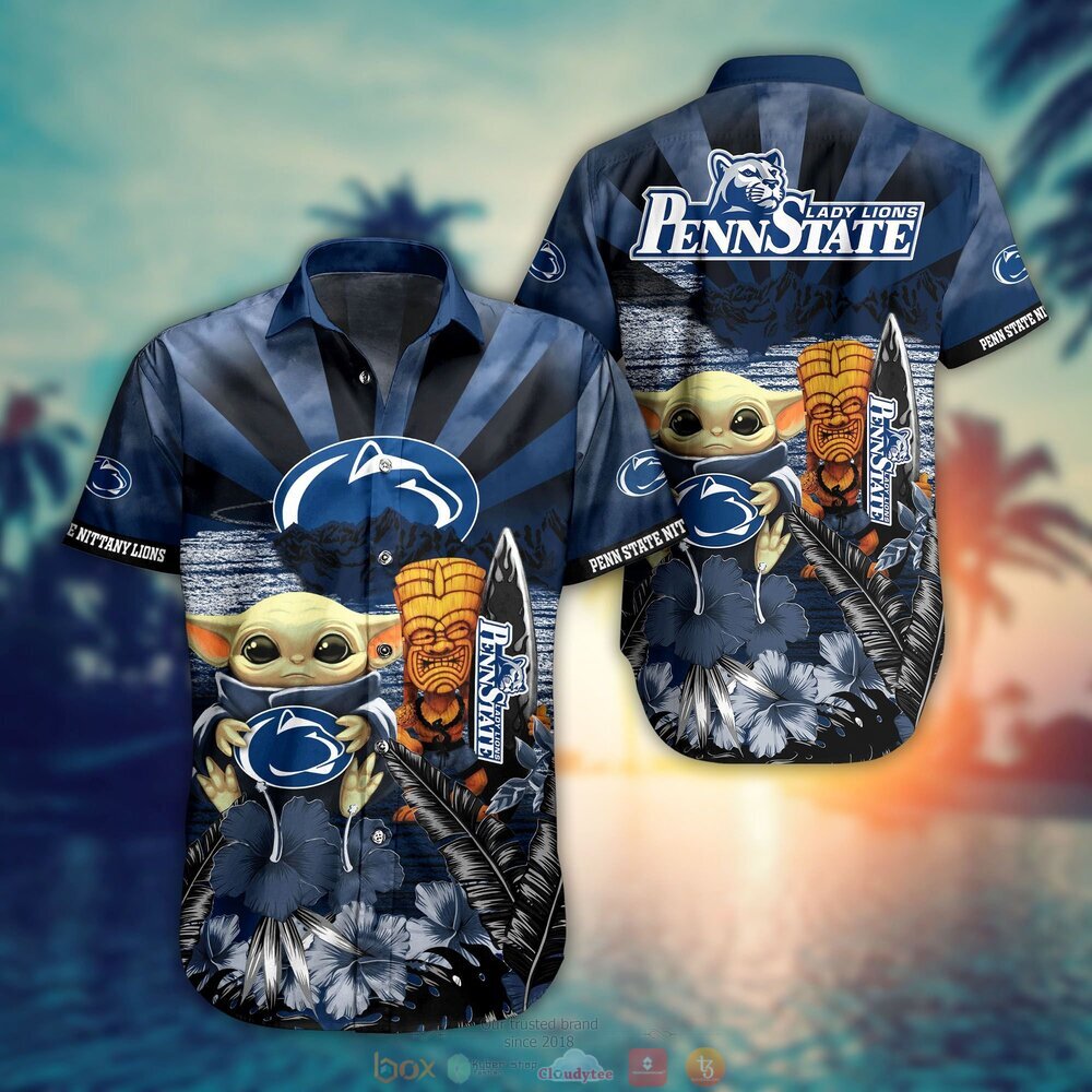 BEST Baby Yoda Penn State Nittany Lions NCAA Hawaiian Shirt, Shorts 9