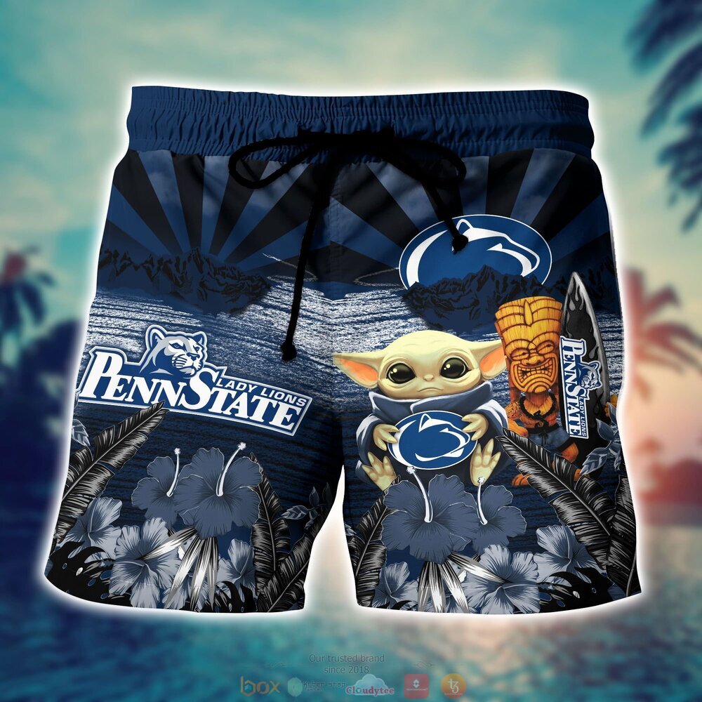 BEST Baby Yoda Penn State Nittany Lions NCAA Hawaiian Shirt, Shorts 7